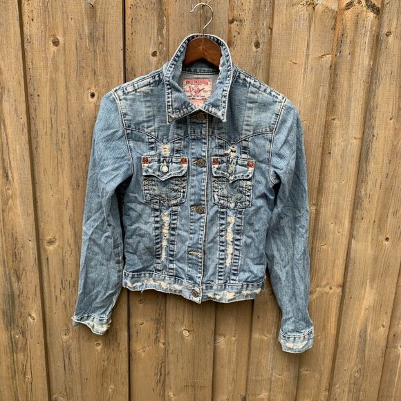 Vintage True Religion Jean Jacket JIMMY Medium Blue - Picture 3 of 4
